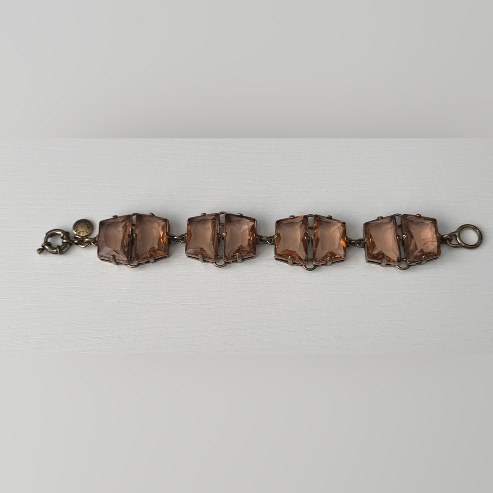Vintage Orangish Brown JCrew Gemstone Bracelet